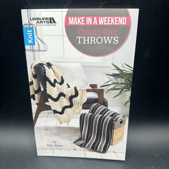Knitting Sewing Pattern Books Lot of 4 Felt Crafts Knit Throws Knit Stitches - Picture 9 of 10